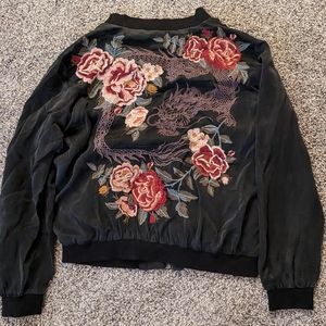 Johnny Was bomber jacket in charmeuse